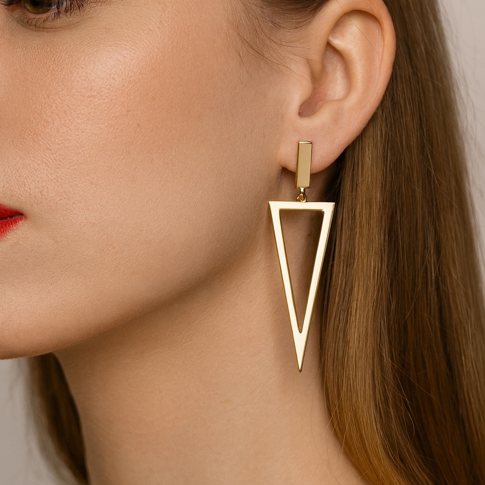7 Charming Sisters Gold-Plated‎ Geometric Drop Earrings – NWT
